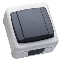 Выключатель 1-клавишный MAKEL 07900 герм серый IP55 (пруж.заж.) проходной 36064105