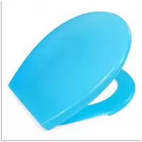 Сиденье для унитаза пластиковое без декора голубое