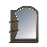 HB681 Зеркало коричневое (с тремя полочками) 800*600