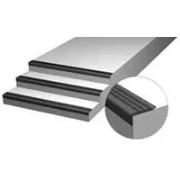 Порог накладка алюминиевый с ПВХ на ступени ПУ_10.2500.414 (серый)