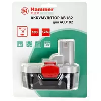 Аккумулятор Hammer Flex AB182 18.0B 1.2Ач для Hammer Flex (ACD182)