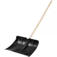 Лопата для уборки снега "Ледо" пластиковая, деревянный черенок 495х375x1320 мм
