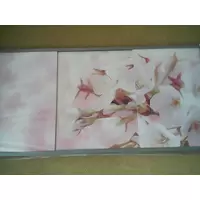 Экран для ванны "ПРЕМИУМ А" 1,68м (№12) розовый с цветочной композицией