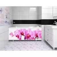 Экран для ванны "Ультра легкий"АРТ 1,48м (Дикая орхидея)