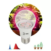 Лампа светодиодная FITO-10Вт-RB-Е27-K А60-12S 9W DR/B для растений ФИТО