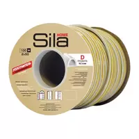 Уплотнитель самоклеящийся Sila Home D100, черный, 9х7,4мм, 100м/1уп.